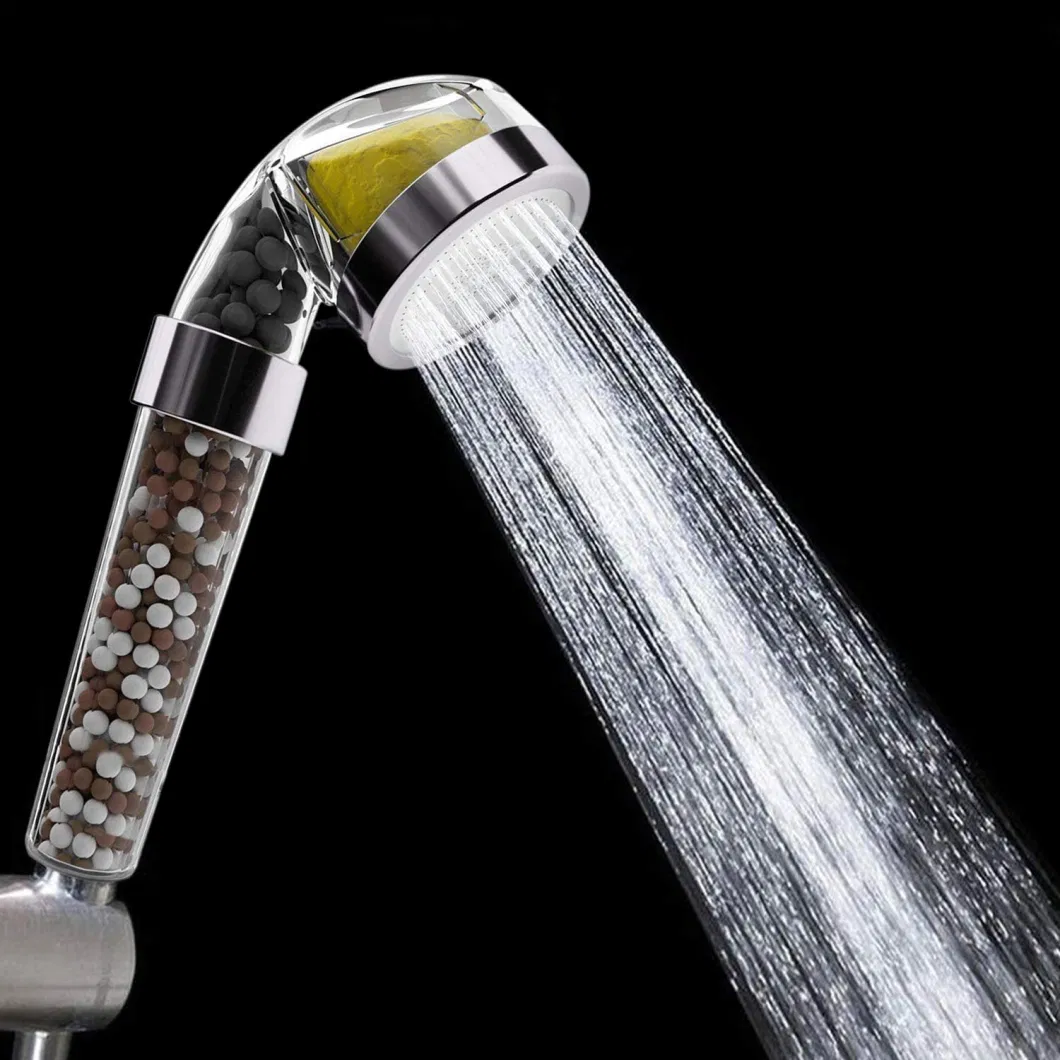 Bathroom Ionic Mineral Beads Shower Head with Vitamin C Shower Filter