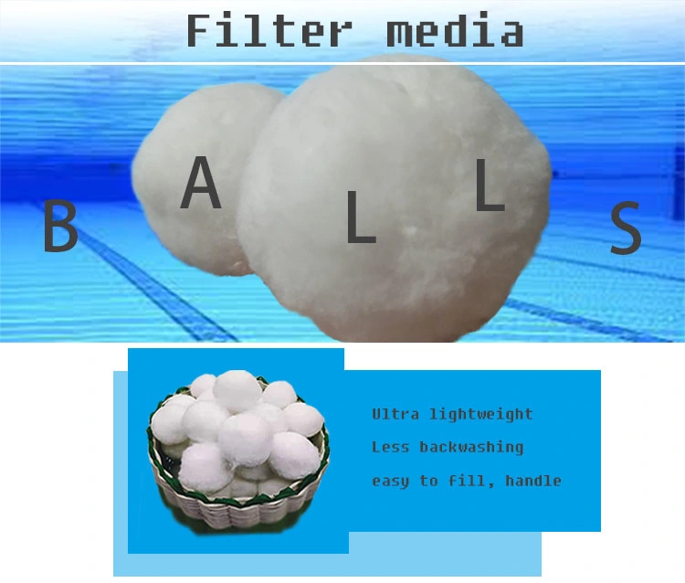 5.0 mm Shower Pond Aquarium Water PP Fiber Balls Filter Media for Swimming Pool