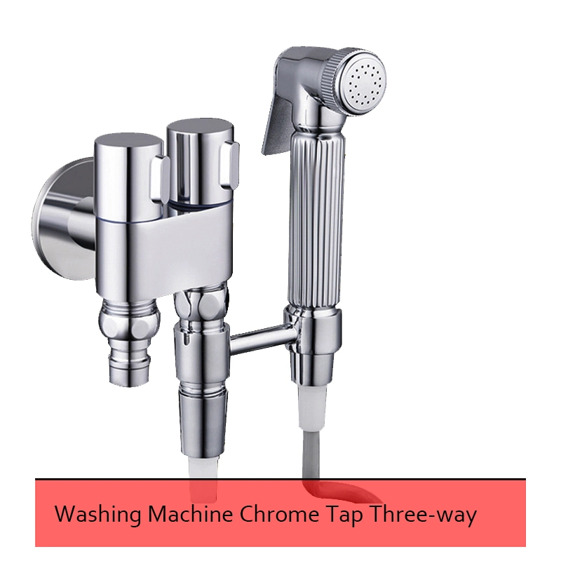 Fashionable 2 Outlet Shower Diverter Brass Body Toilet Faucet Accessories Bathroom Showering Bathtubs Water Control Stop Valves