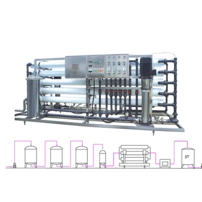 Purificador ativo do filtro do carbono do equipamento industrial do tratamento da água do uso doméstico planta do RO de 500 Lph
