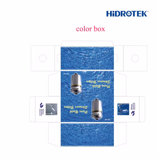 Filtro de chuveiro de água de plástico para banheiro Hidrotek